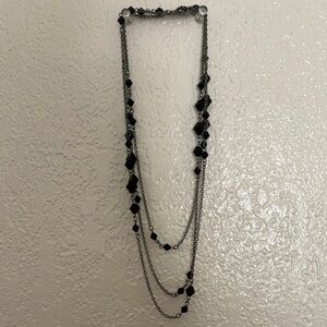 Icing Black Bead Necklace